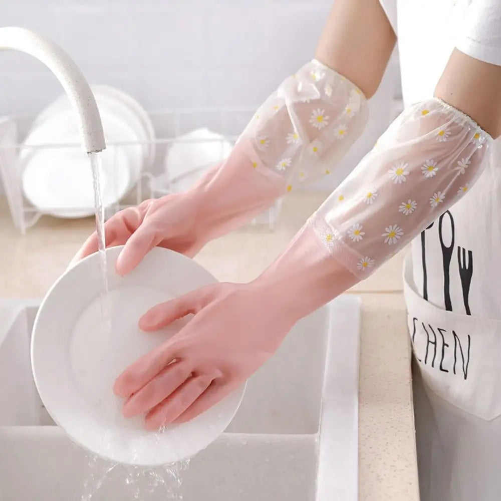 Silicone Scrubber Cleaning Gloves